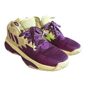 Adidas Dame 8 Dame Time Basketball Mens Boys Yellow Purple GY2906 4.5 Colorful‎